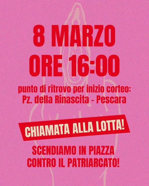 8 MARZO – TUTTƏ IN PIAZZA CONTRO IL PATRIARCATO!